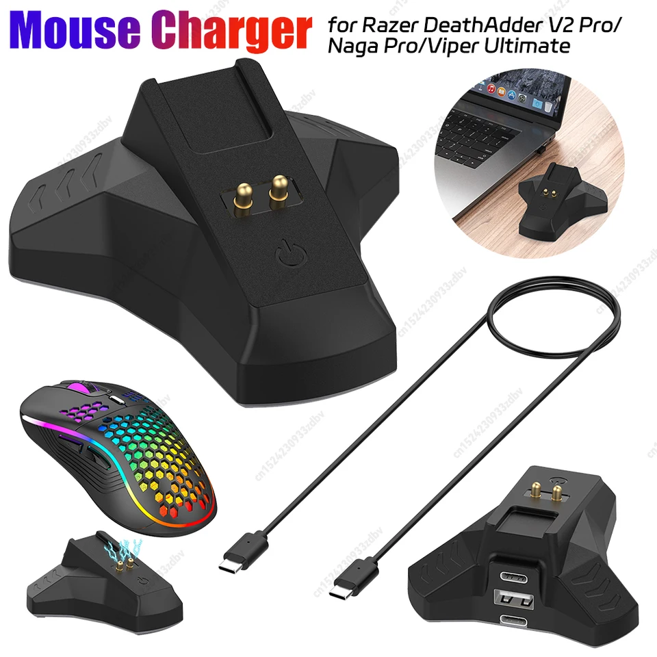 マウスドック充電器 Naga Pro/Viper/Basilisk/Razer DeathAdder V2 Pro