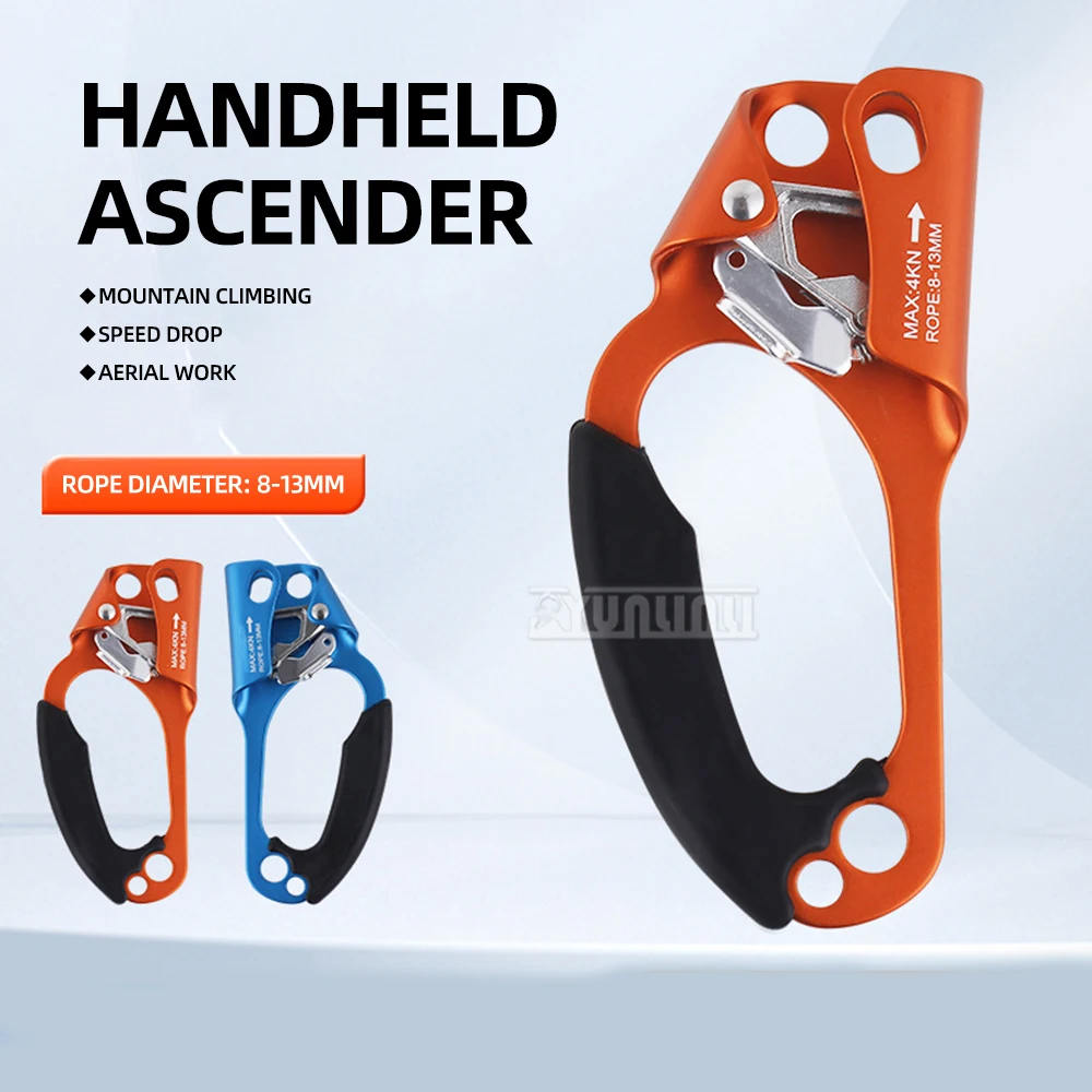 Rock Climbing Hand Ascender SRT Ascend Device Mountaineer Handle Ascender Outdoor Left Hand Right Hand Climbing Rope Tools