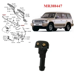 2 Pieces Wiper Spray Nozzle for Pajero V20 MR388447 Glass Nozzle Wiper Head for Montero V30 Linear Water Spray Black V40