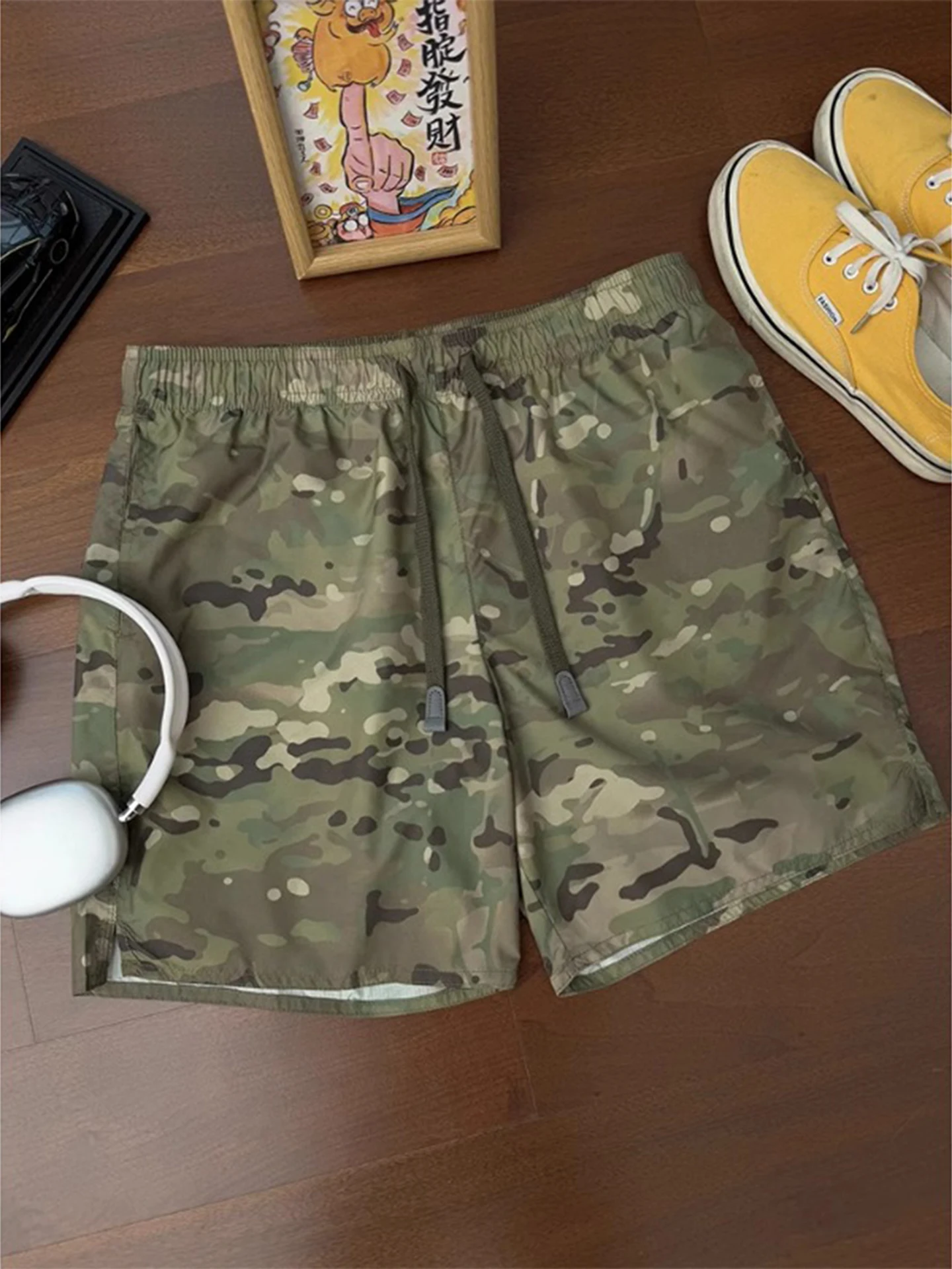 

American Sle Lightweight Camouflage Sports orts Men Summer Ice Silk Cool Feeling Qui Dry Pants Outdoor Paratrooper Work...