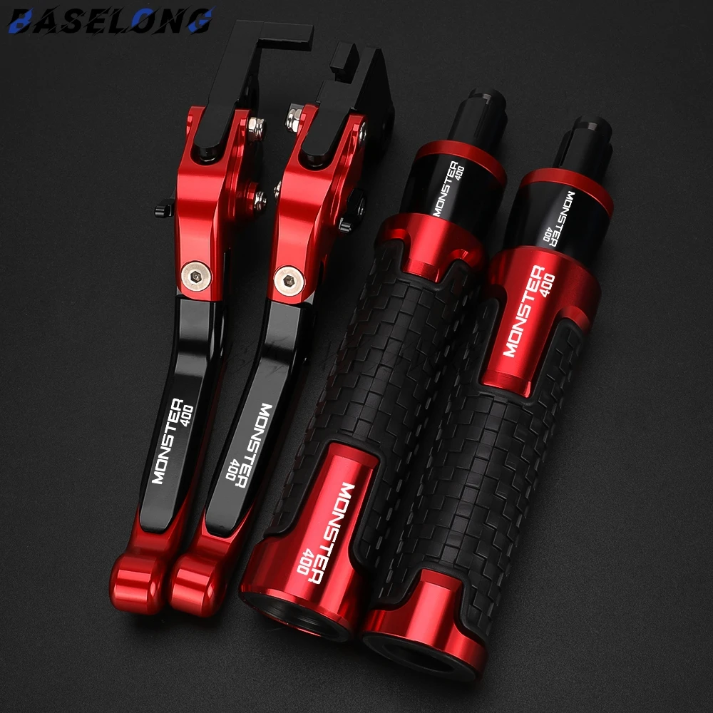 

For Ducati 400MONSTER 400 Monster 2004 2005 2006 2007 Motorcycle CNC Adjustable Clutch Brake Levers Handle Bar End Grips Caps
