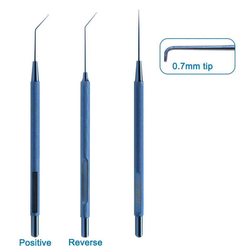 

Reverse Sinskey Hook Lens Manipulator Hook 0.7mm Head Eyes Surgical Hook Straight Angled Design Ophthalmic Surgical Instrument