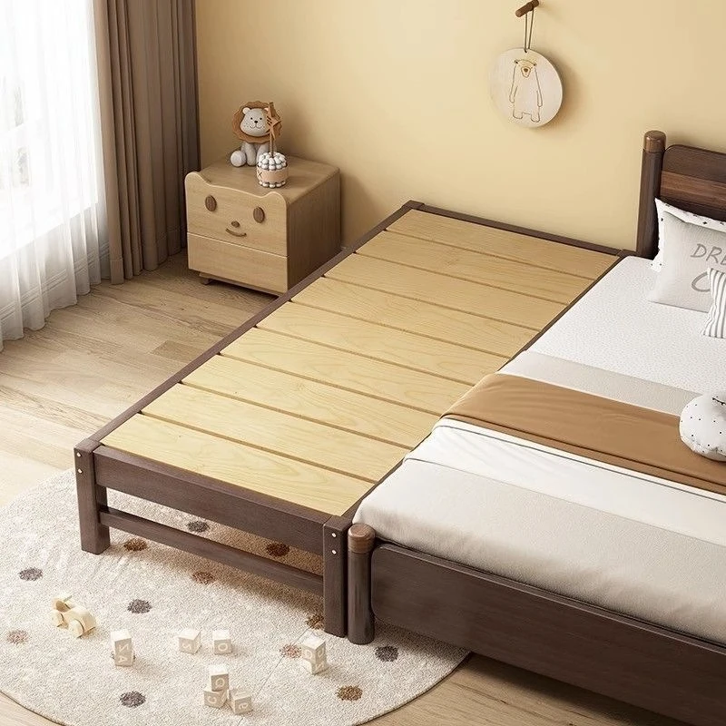 سرير أطفال ربط سرير أطفال مع حاجز حماية للأولاد والبنات بجانب السرير مطول وموسع