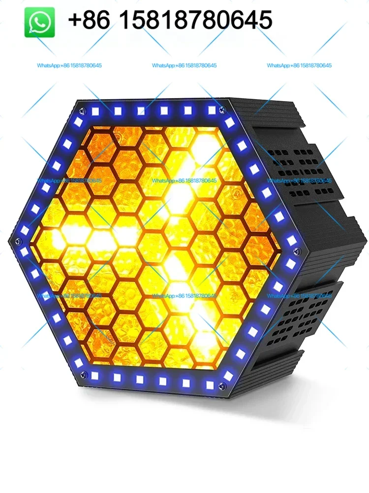 1Pcs   500W Hexagonal Retro Lamp DMX DJ lights  Golden LED Lamp  Church Concert Wedding Birthday Party