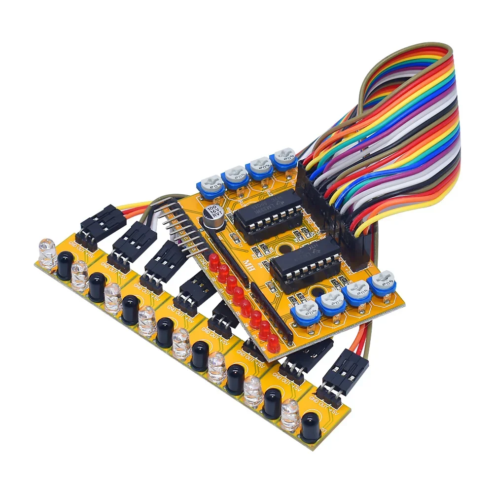 Eight Road 8 Channel Infrared Detector Tracking Transmission Line Obstacle Avoidance Sensor Module for Arduino Diy Car Robot