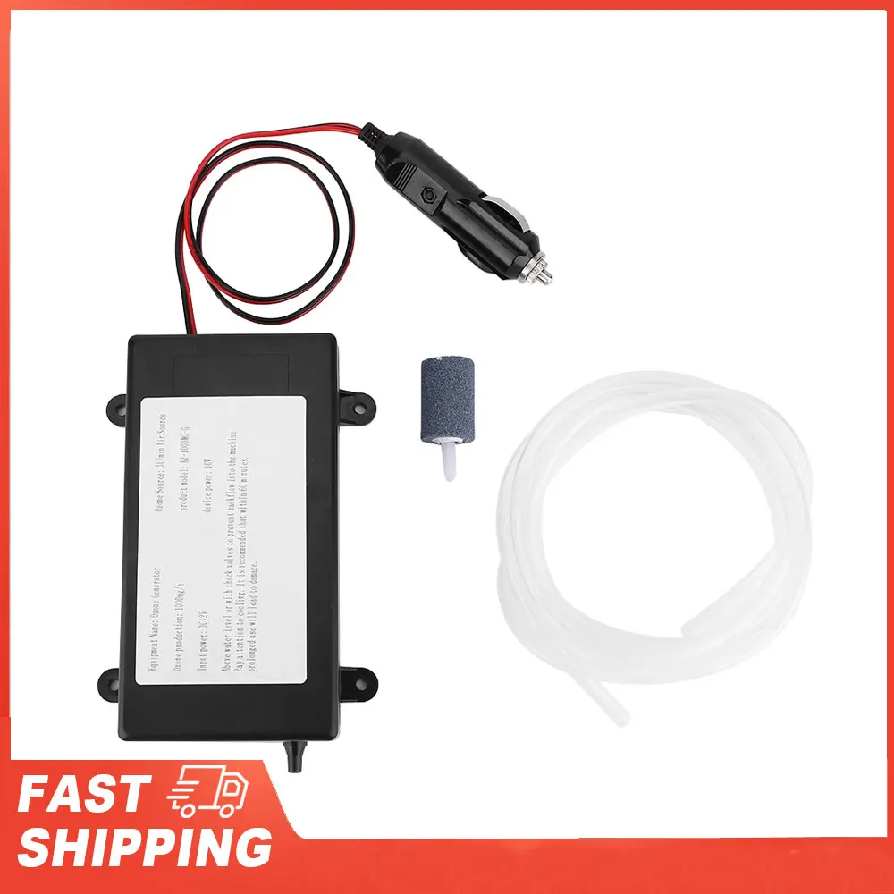Car Ozone Generator 10W DC12V 1000mg/h Odor Eliminating Air Freshing Ozonizer