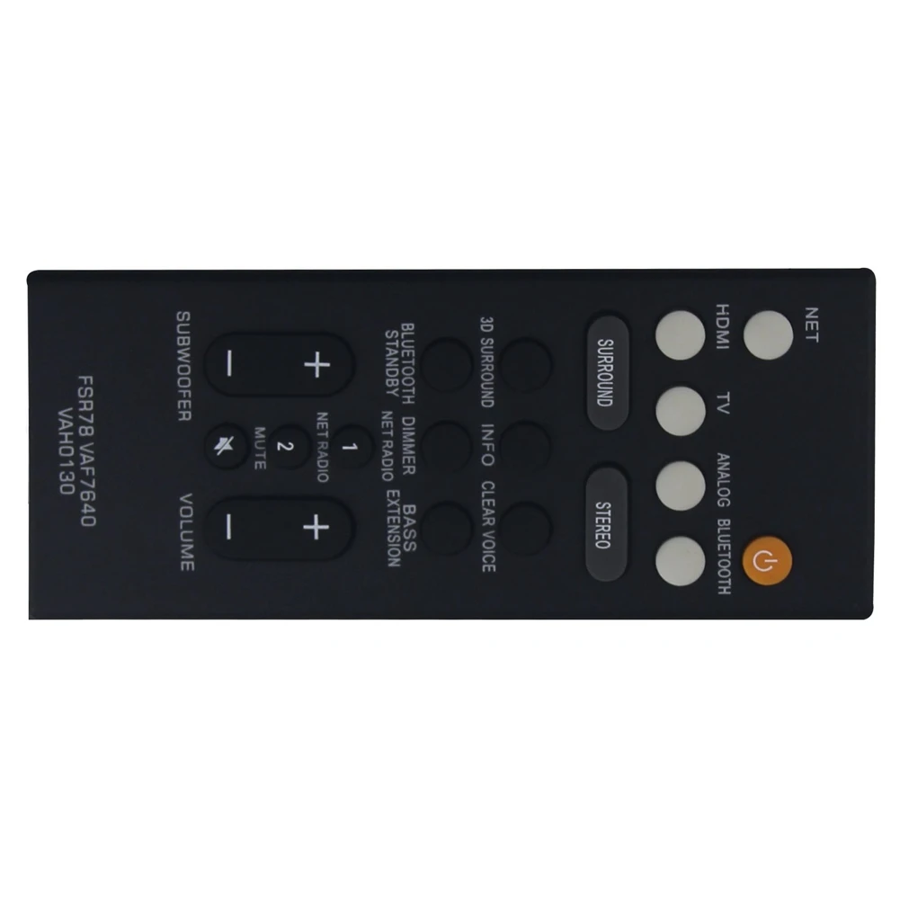 Remote Control Replacement FSR78 VAF7640 for Yamaha Sound Bar Speaker ATS-1080 YAS-108 ATS1080 YAS108