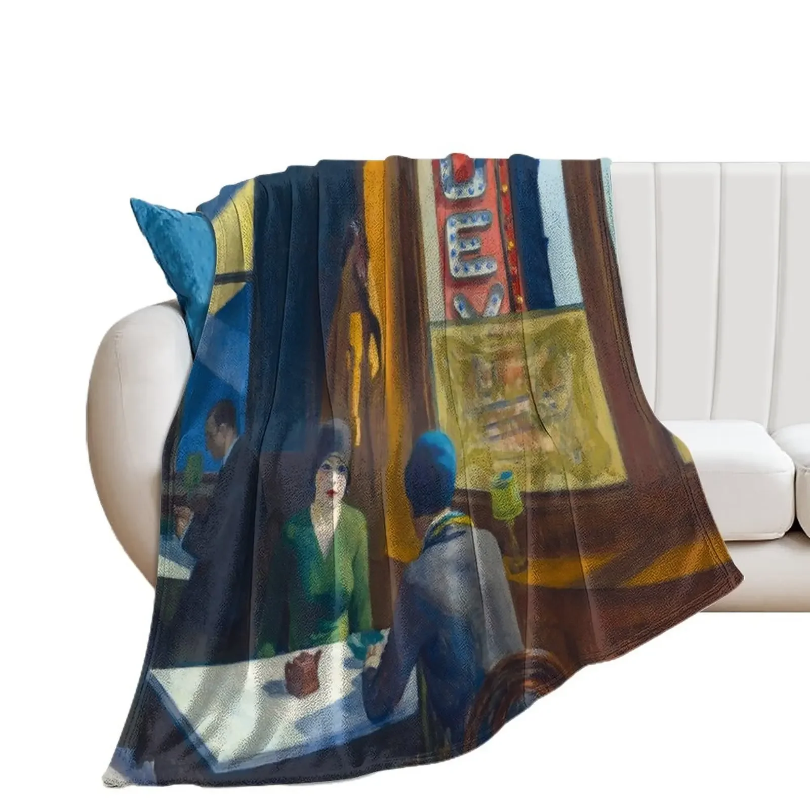 Chop Suey by Edward Hopper Throw Blanket Giant Sofa Luxury Designer Blankets