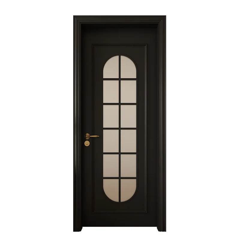 Bedroom door Solid wood paint flat door Room interior