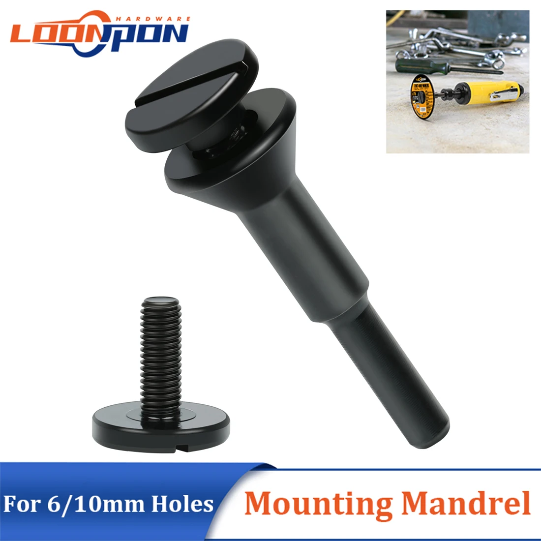 Mounting Mandrel For Cut-Off Wheels W/3/8\