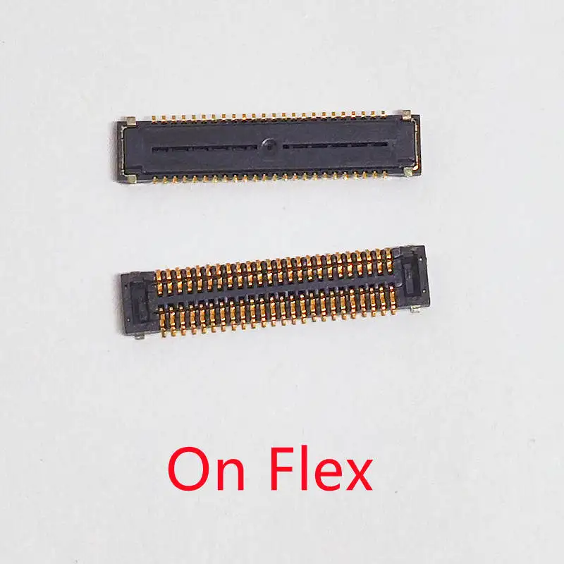 Conector de carregamento USB para samsung galaxy A10, a105, a105f, 10pcs, conector flexível, plugue de contato na placa-mãe, 48 pinos