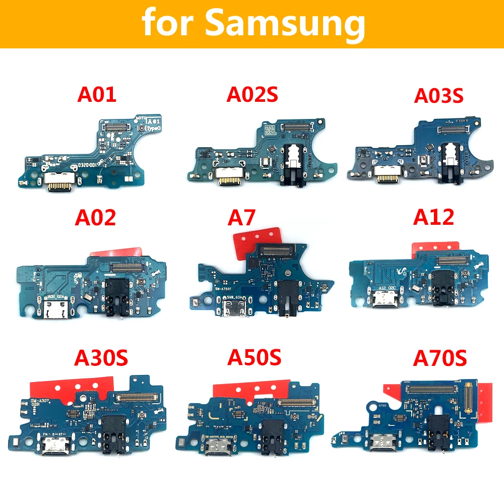 USB Charging Board Charging Port Flex For Samsung A02S A03S A12 A02 A30S A50S A01 Core A10S M15 M16 A20S M12 M14 A7