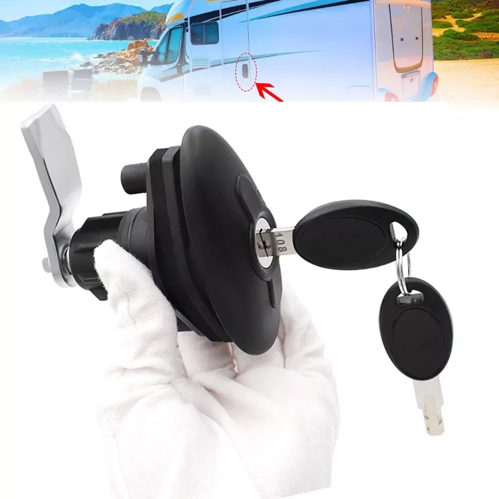 1set Camper Car Push Lock Cabinet Cam Lock With2Keys For Swift Elldis RV Caravan Boat MotorHome Cabinet Drawer Latch Button Lock