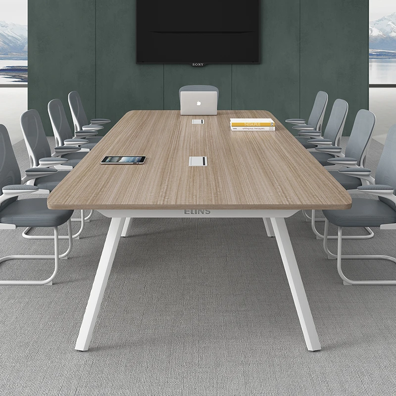 

The product can be customized.Conference table, long table, strip office table and chair combination, simple modern and simple