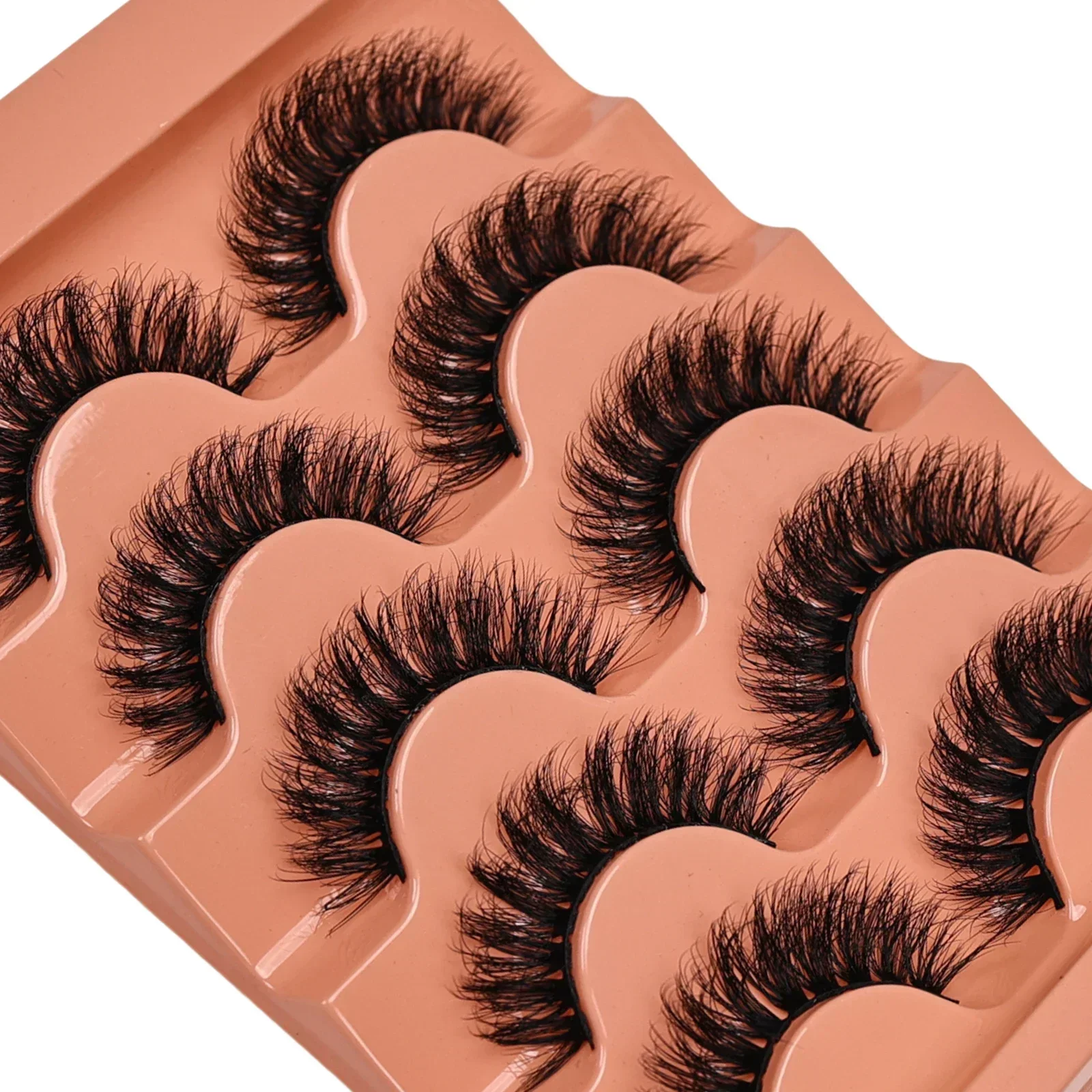 5 Pairs 3D fluffy false eyelashes for dramatic fake eyelashes Messy False Eyelashes Fluffy Thick Lashes