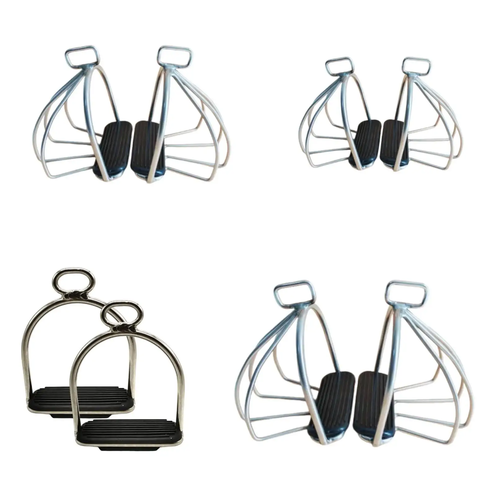 2Pcs Cage Horse Riding Stirrups Equestrian Sports Riders Supplies Accessory Anti Slip Lightweight Training Tool Riding Equipment