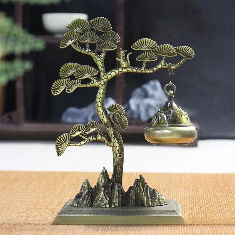 Home Indoor Creative Burner Decor Pine Chinese Style Aromatherapy Ornaments Incense Tea Ceremony Agarwood Hanging Stove