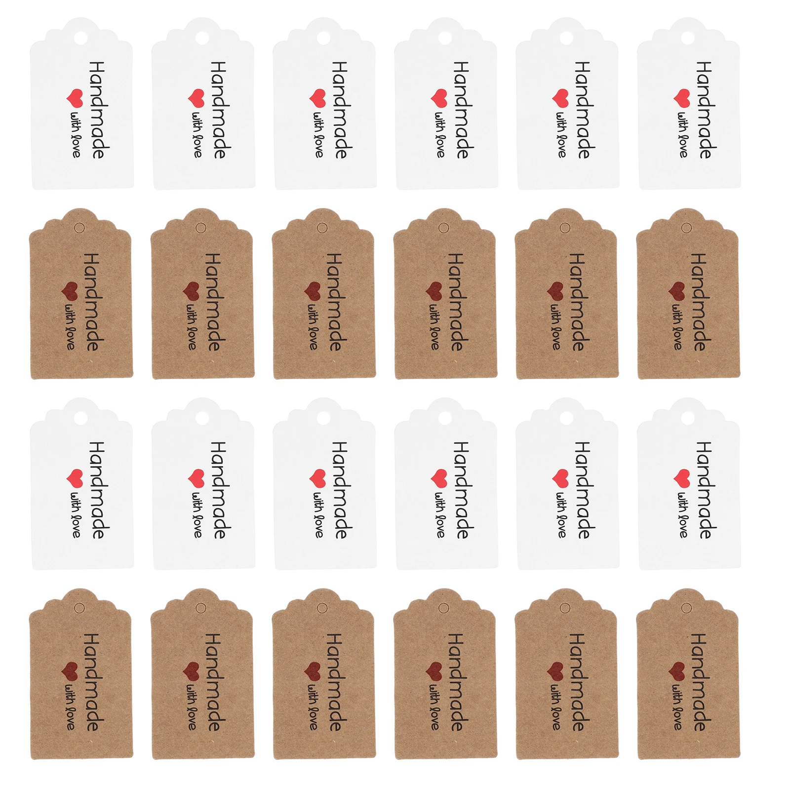 

200pcs Kraft Paper Gift Tags Eco Friendly Hole Design Food Label Party Bag Packaging Tag Cards for Crafts Practical