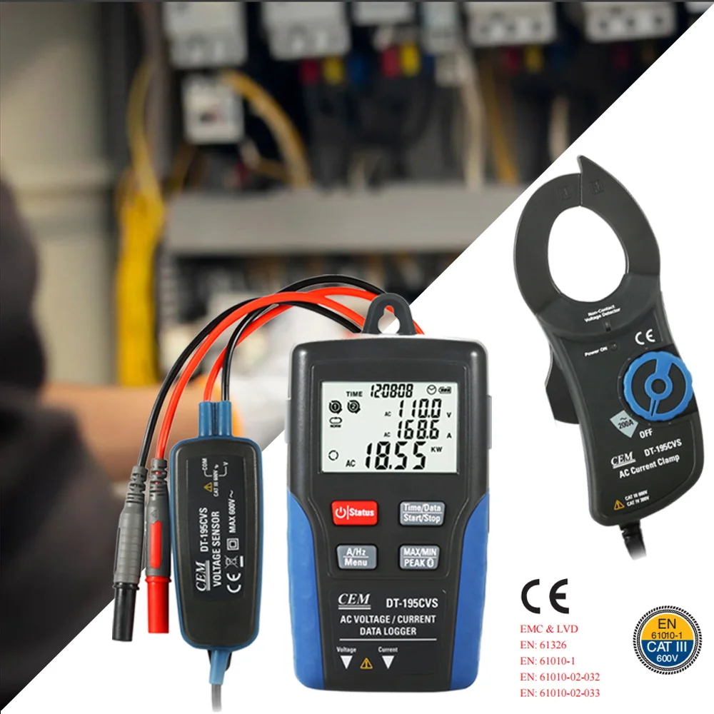 

DT-195CVS AC Voltage Power Recorder with Dataloggers for Measuring & Recording Current, Voltage , Active Power, Apparent Power