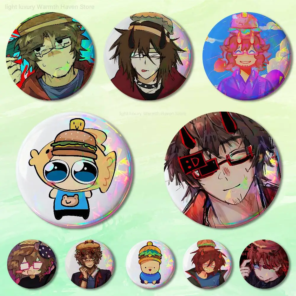 Funny Forsaken 007n7 Game 58mm 44mm HD Print Brooch Badges Pretty Derby Round Display Brooches Lapel Pins