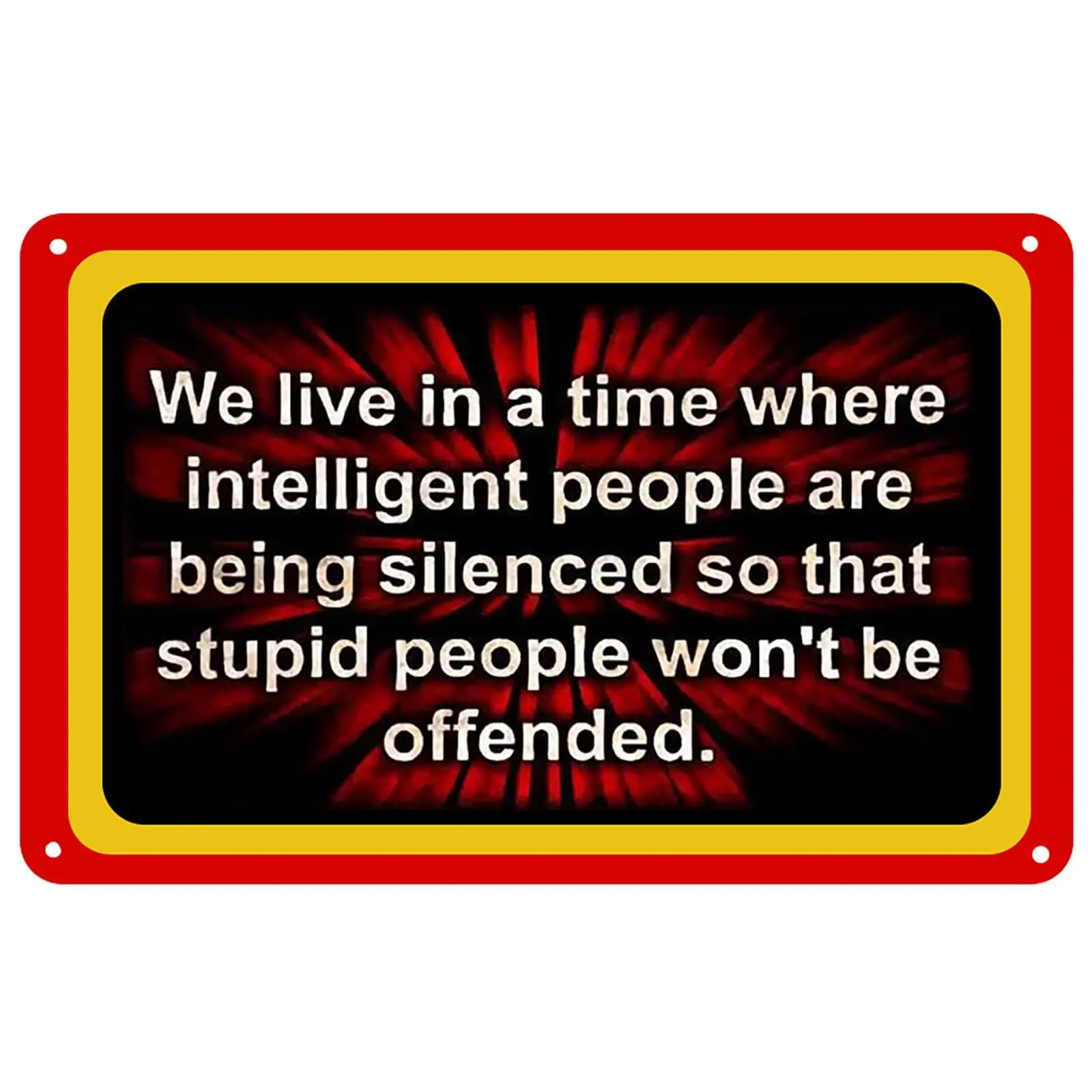 Stmoau Politically Incorrect Signs for Man Cave Trump Merchandise Funny Metal Cool Stuff Tin Home Office Bar Wall Decor sig sign