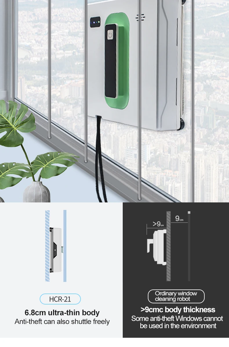 2024 Highly substituted Ultra thin Anti-falling Remote Control Electric windows cleaner Water Spray window cleaning robot