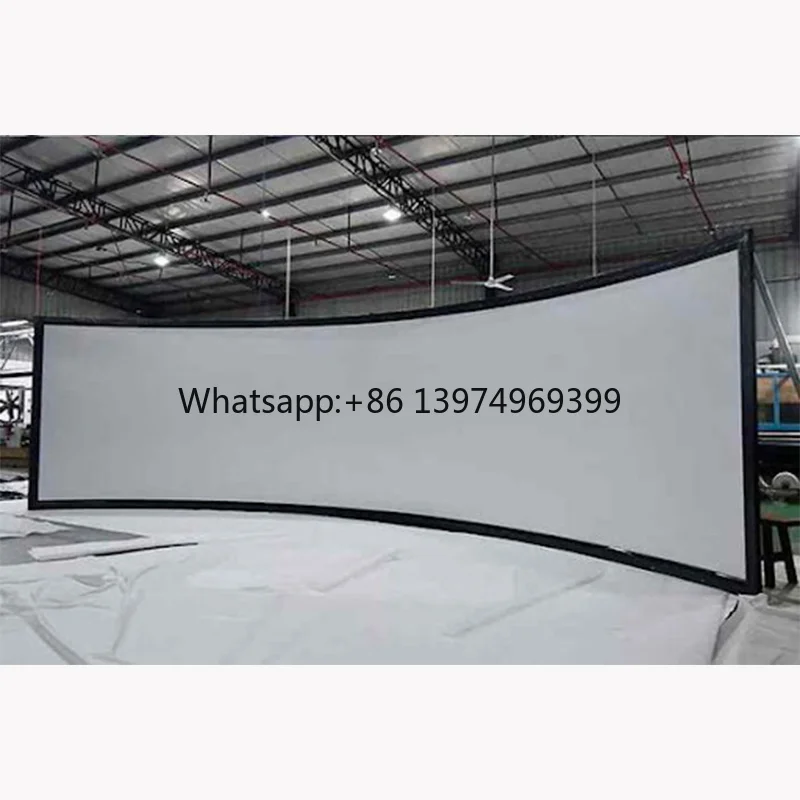 180-360 Degree Curved Screen 120 Inch Fixed Frame Projector Screen 4K  Home Cinema Movie Indoor ALR Screen