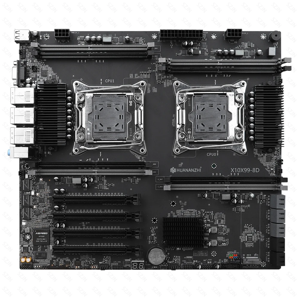 مجموعة خادم وحدة المعالجة المركزية المزدوجة للوحة الأم IPMI X99 مع E5 V3 V4 DDR4 64-512GB 2400MHz تدعم 2*2.5G LAN 3*PCIE3.0X16 10*SATA3.0 #2