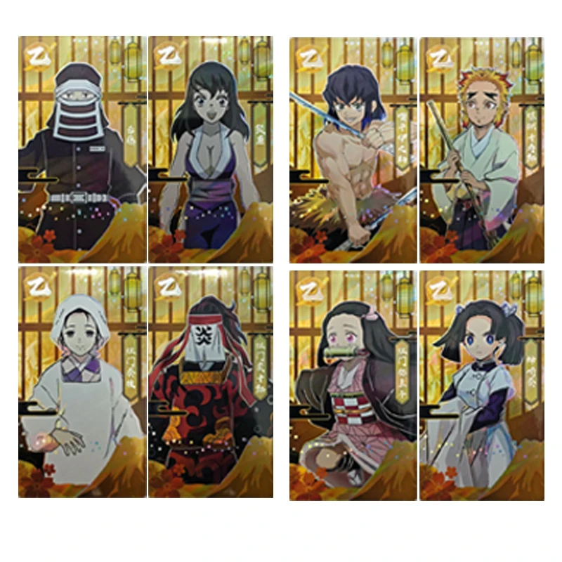 Anime Kamado Tanjiro Agatsuma Zenitsu Kamado Nezuko Ubuyashiki Kagaya Collectible Card Kerstmis Verjaardagscadeautjes Kinderspeelgoed
