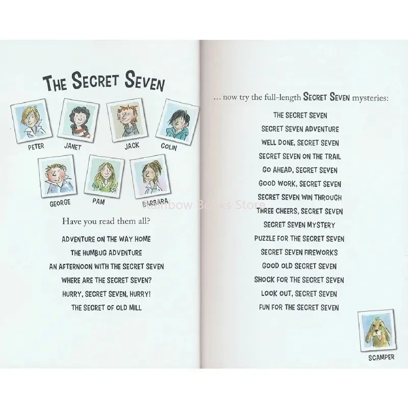 6 Books Enid Blyton The Secret Seven Adventure Detective Short Fiction Novel English Story Children's Literature libros