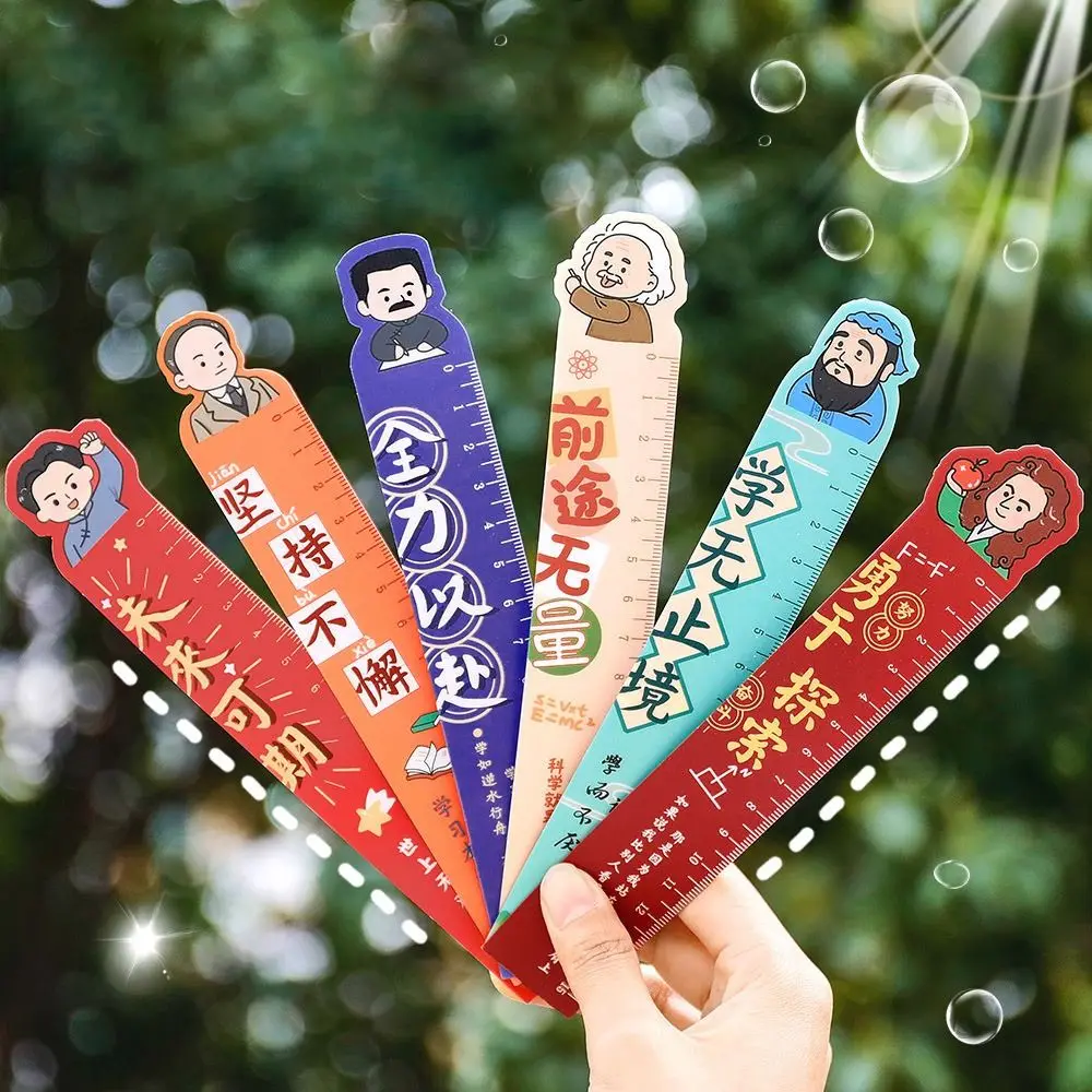 Creative Cartoon Straight Ruler Bookmarks Painting 15cm Scale Ruler Bendable Learn Kawaii Stationery Office School Supplies