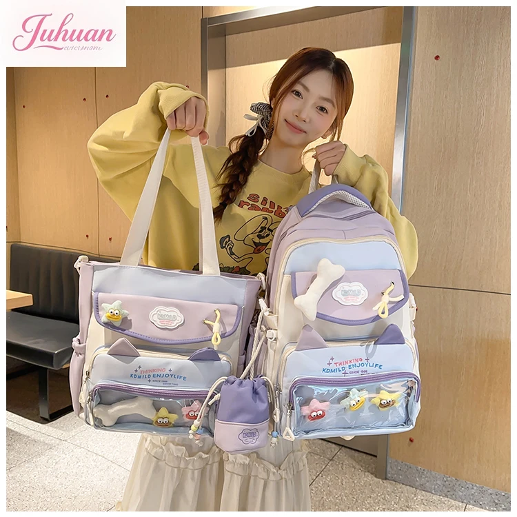 Japanese Transparent Lta Bag Candy Series Cute School Bags Girl Student Backpack Light Large Capacity Backpack Opening Ceremony