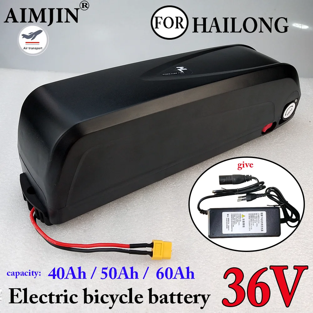 36V  40Ah 50Ah 60Ah Hailong Battery For Bafang BBS02 BBS03 BBSHD Motor 18650 10S battery pack With charger