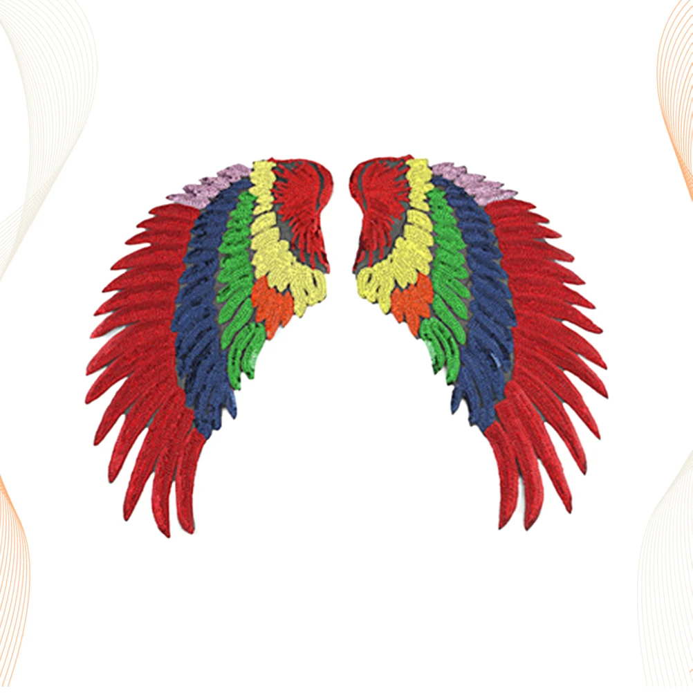 

Wing Sticker Large Size Retro Cloth Durable Safe Kids Clothing Bags Crafts DIY Fashion Garment Accessories Sequins Patch