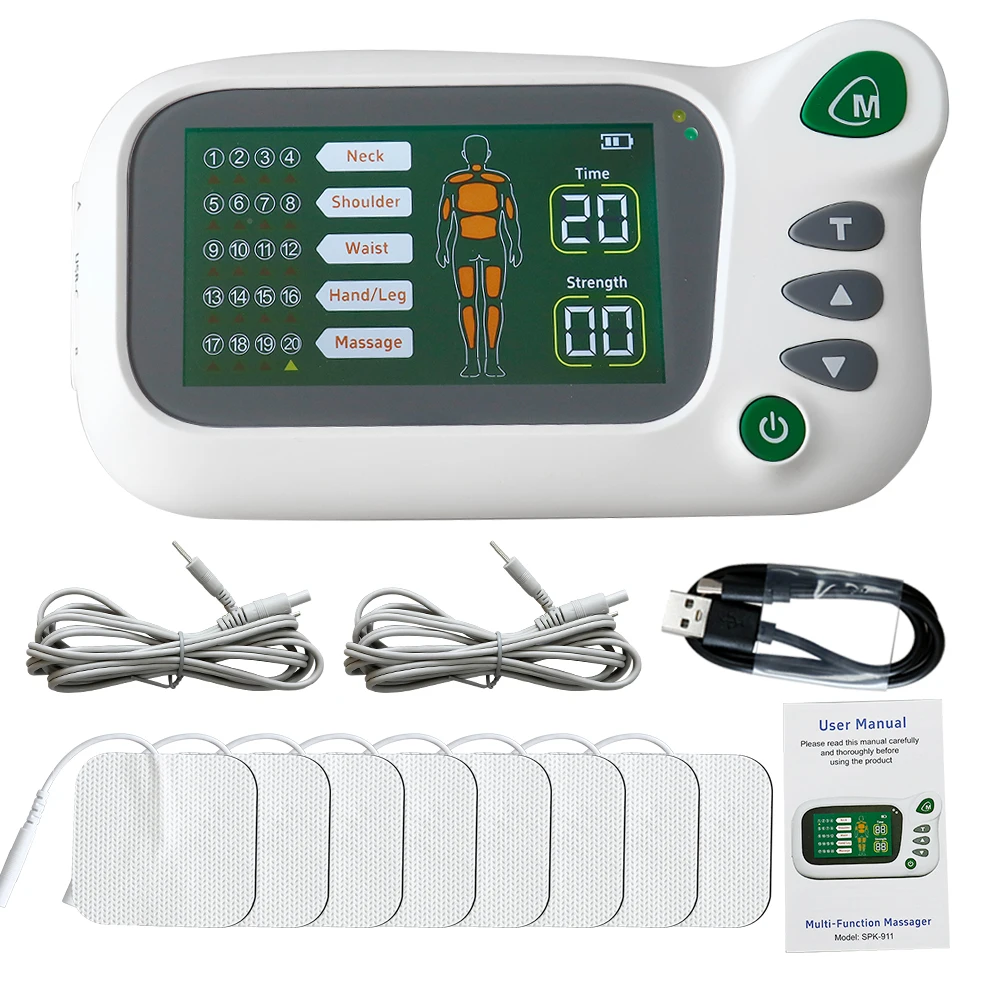 

EMS Electric Muscle Therapy Stimulator Tens Unit Electrostimulator Meridian Physiotherapy Pulse Acupuncture Body Relax Massager