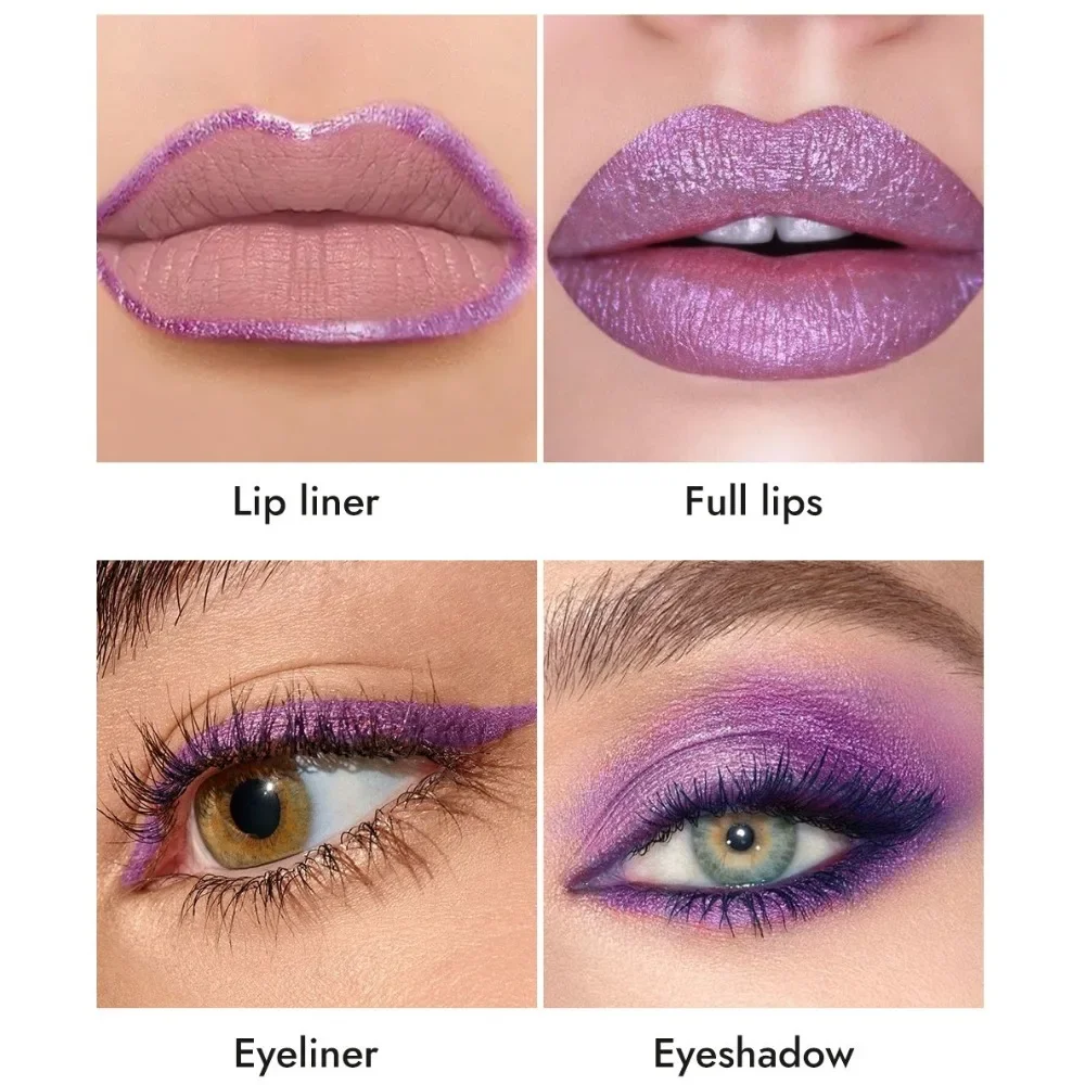 真珠光沢のあるスパークル口紅女性のための軽さの口紅防水ロング口紅 24 時間長持ちする色落ちしない口紅