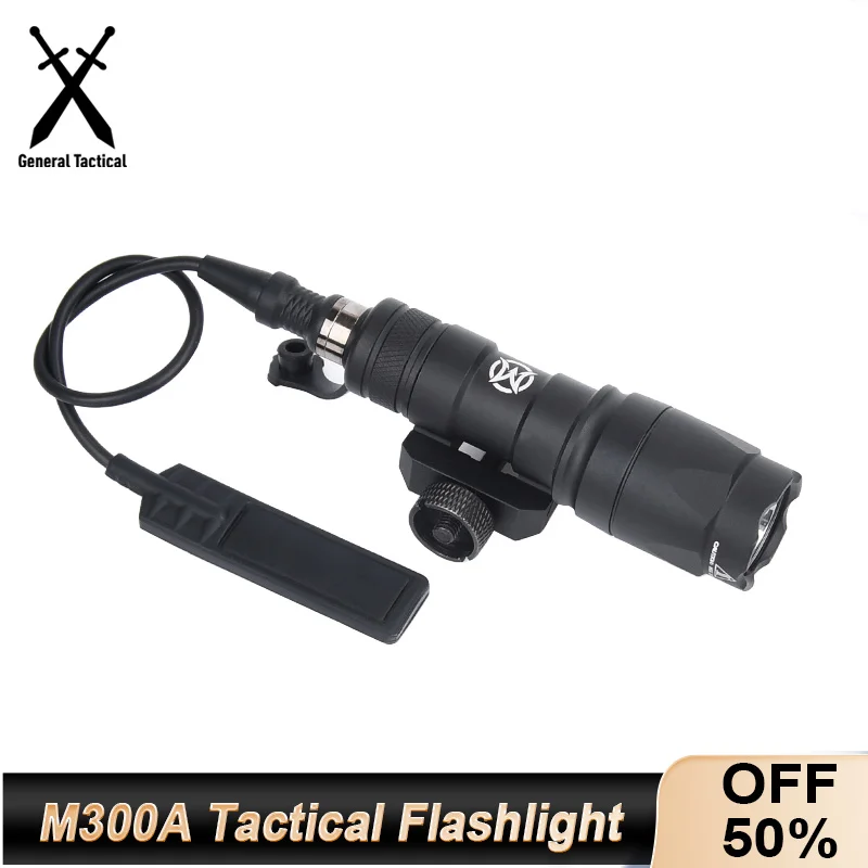 

Wadsn Airsoft M300 M300A SF Tactic Flashlight Fit 20MM Rail MLOK Mount KEYMOD Base Weapon Hunting Scout LED Gun Mini Light