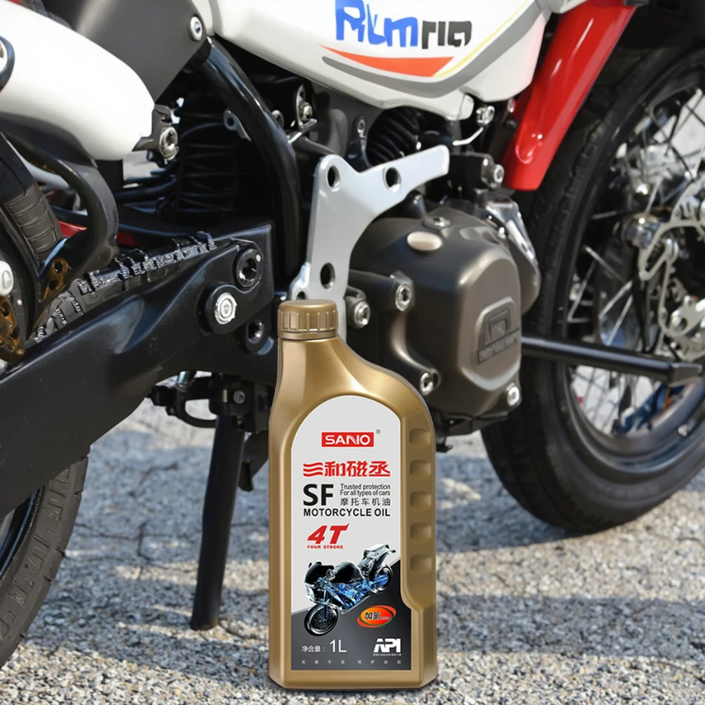 زيت الدراجة النارية SANVO 15W40 4T - محرك نظيف، تقليل التآكل وفاصل صرف ممتد 0.9 لتر #1
