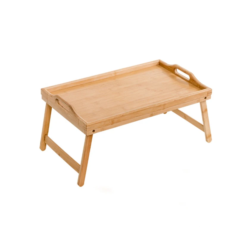 Portable Laptop Desk Coffee Tables Bed Tray Breakfast Tea Food Table Basse Folding Leg Laptop Desk Coffee Table Bamboo Wood