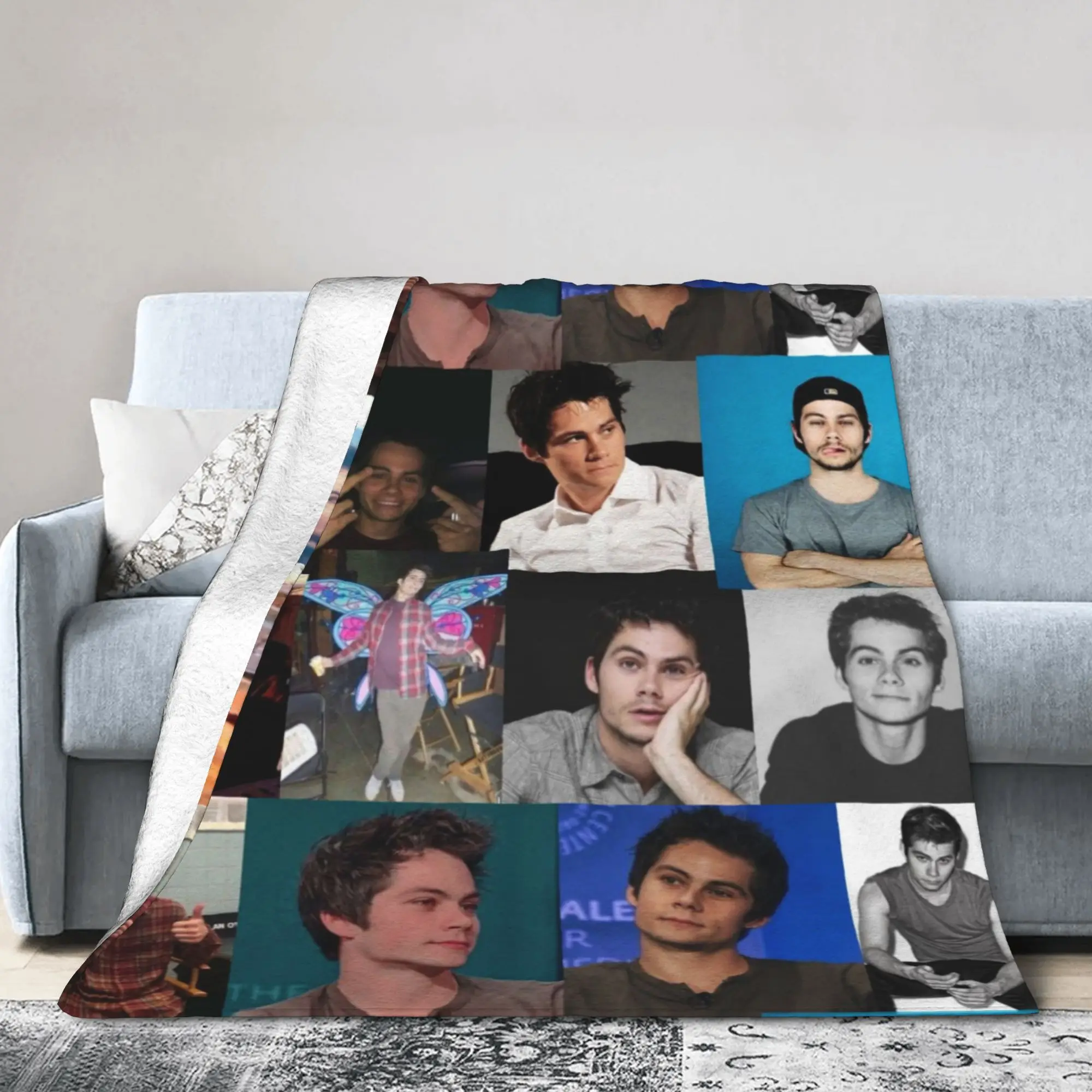 Dylan O'Brien Collage Blankets  Flannel Throw Blankets Bed Sofa Printed Ultra-Soft Warm Bedspreads