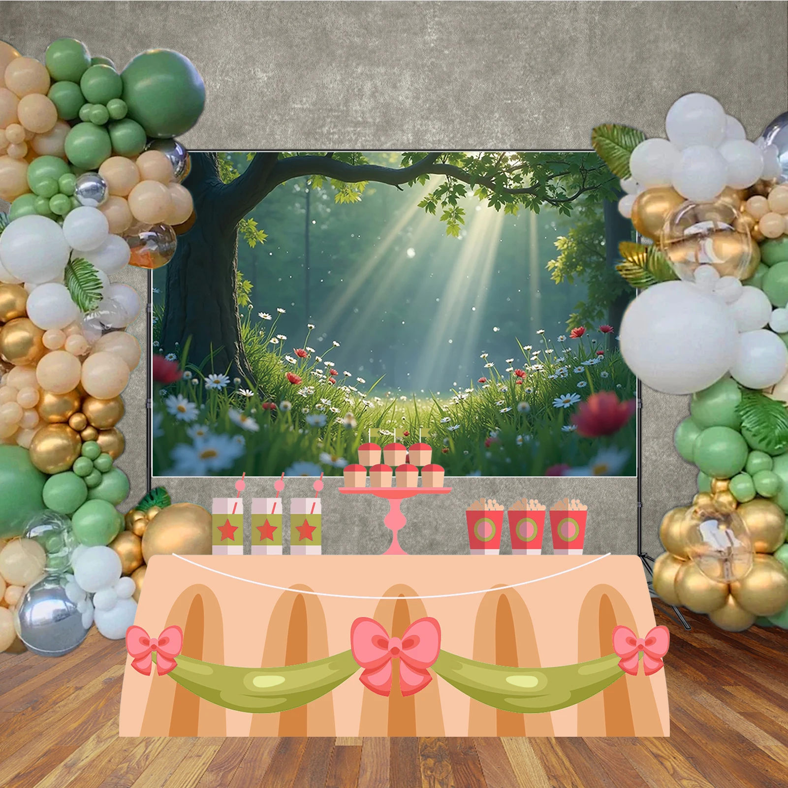 MOON.QG весенний фон открытый лес дерево зеленый природный сад фон для фотосъемки свадебный фон для душа