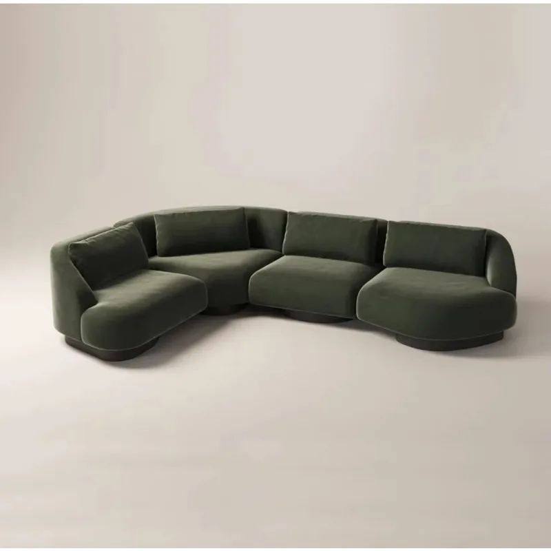 【Best-selling】Sassanid Design Most Popular Wooden Frame Hotel Villa Living Room Sofa Most Athena Butterfly Modular Sofa L-Sectio