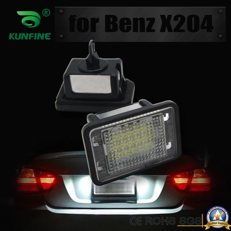 

2 шт., Автомобильные светодиодные лампы для номерного знака Benz GLK X204 2007-2013 OEM No. A2048200156