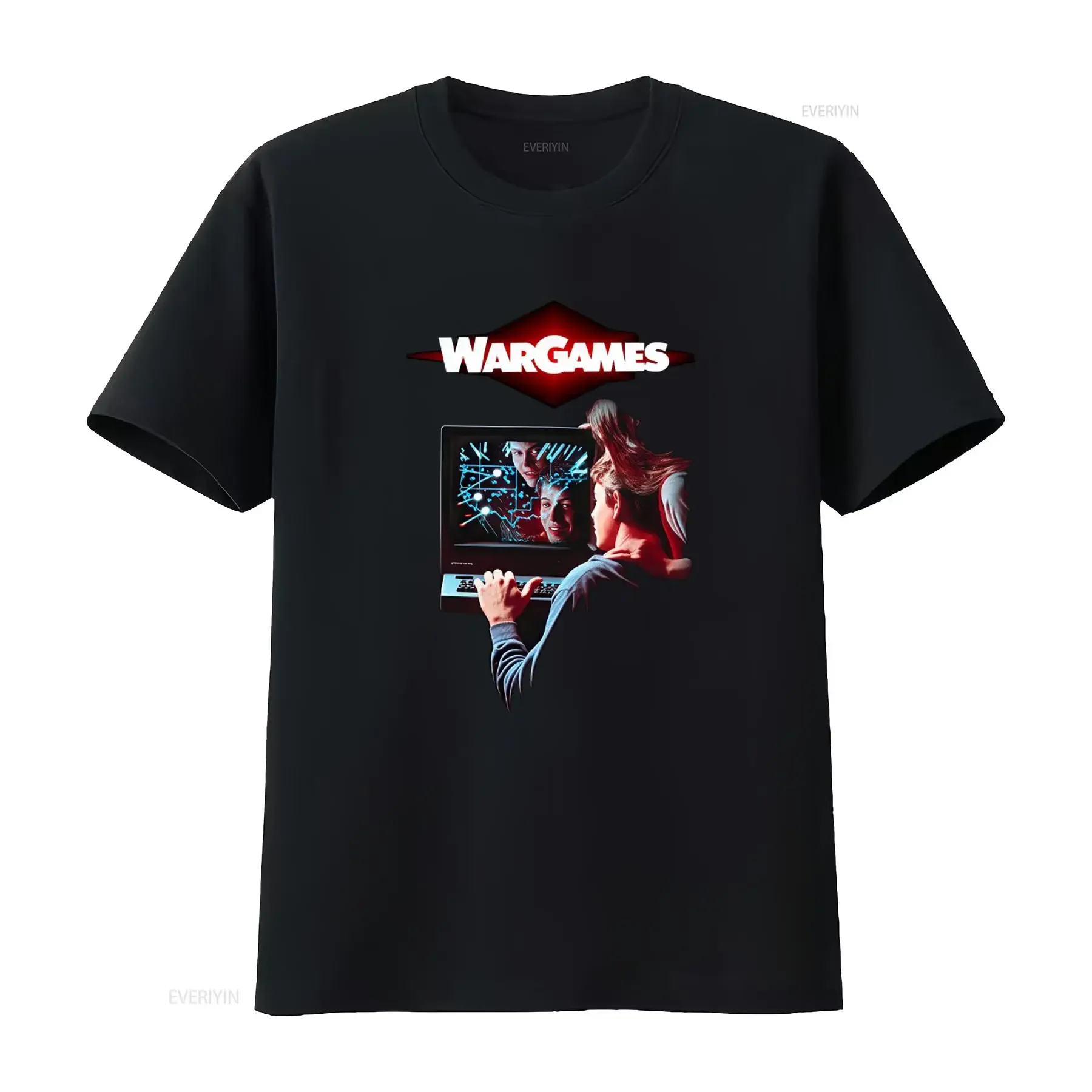 WarGames Cult Movie T Shirt Retro Gaming Design Available in All Sizes Brand New vintage Washed graphic homme streetwear