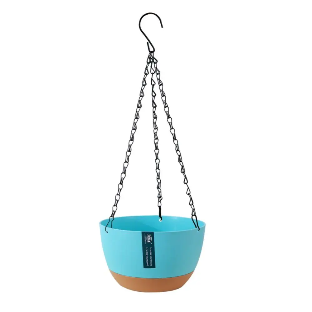 Nordic Stijl Opknoping Verdikte Hangende Mand Bloempot Huishouden Balkon Plant Automatische Waterabsorptie Hangende Planter