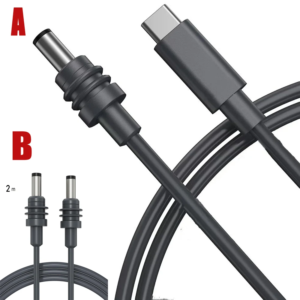for Starlink Mini Power Cable 2M USB C Type C to PD Plug Convert Power Supply Cord Waterproof Outdoor Barrel Jack Charging Line