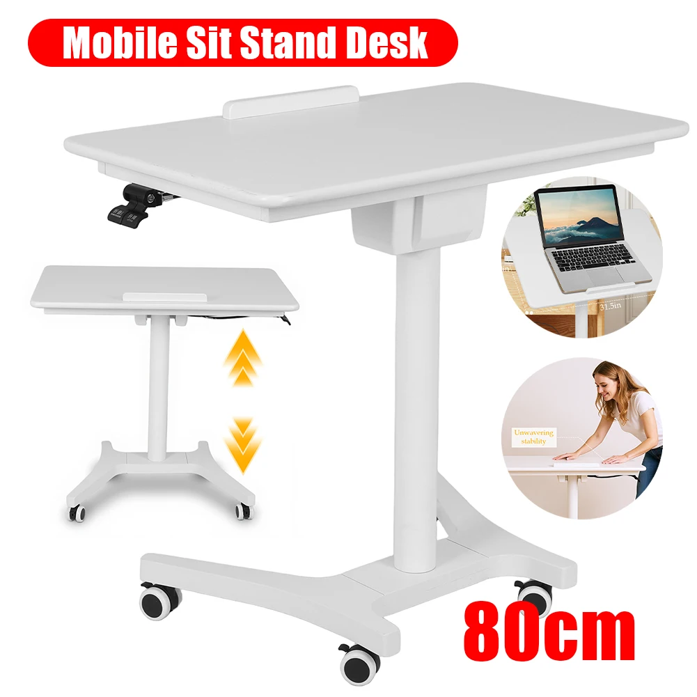 

Пневматический стол для ноутбука, компьютерный стол для сидения вверх и вниз с тормозом, 90-градусный наклонный стол для домашнего офиса, класса