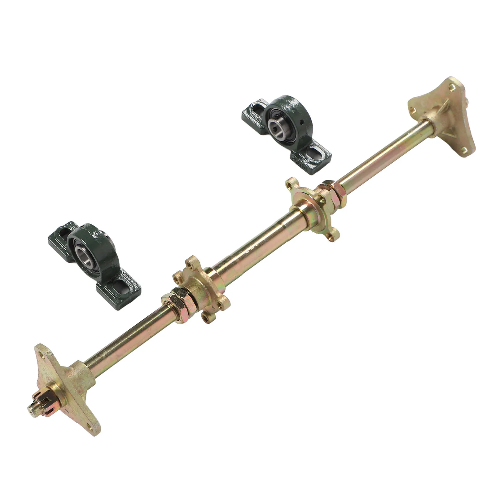 Metal Anti Impact Hubs 24inch Rear Axle Shaft Kit Fixing Mounts Flanges Set for 50‑150CC ATVs Quads Drift Trikes