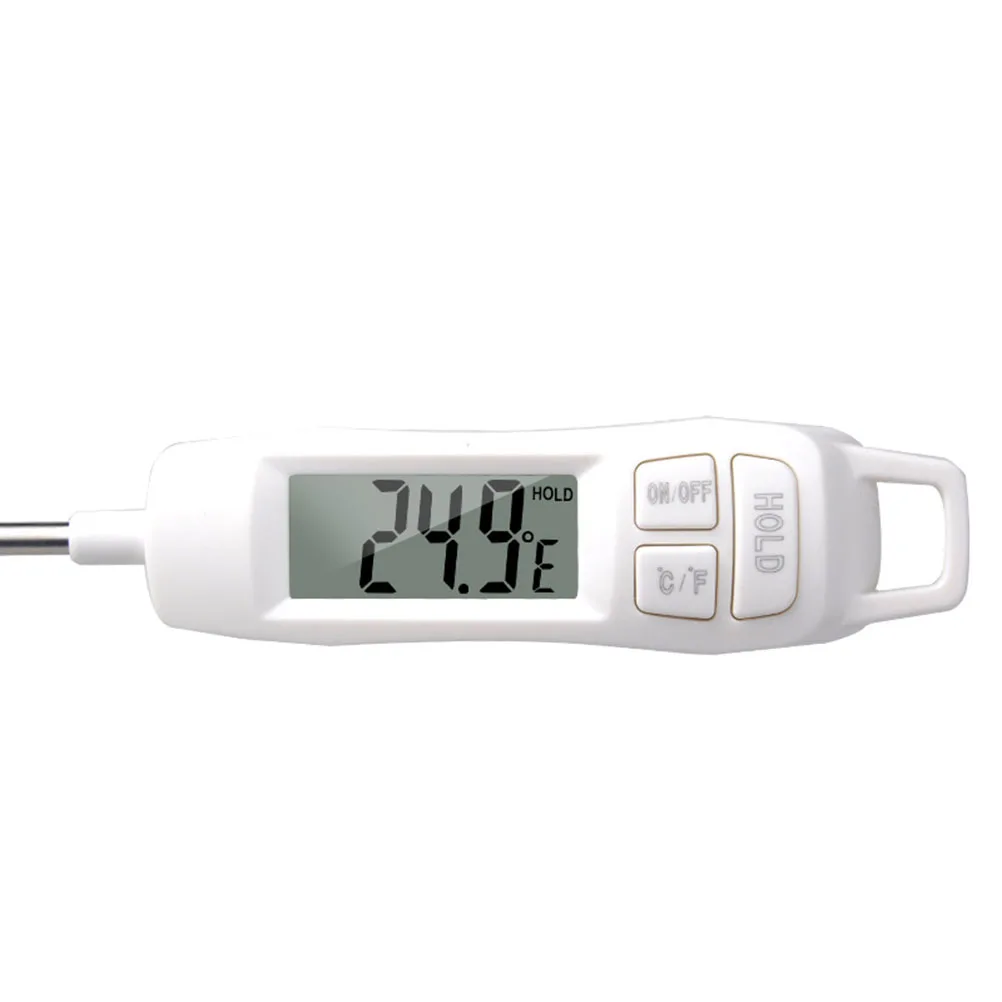 

Clear Lcd Kitchen Food Thermometer Digital Probe Barbecue Stainless Steel Fast Reading -50℃ To 300℃ Auto Off Foldable For Home