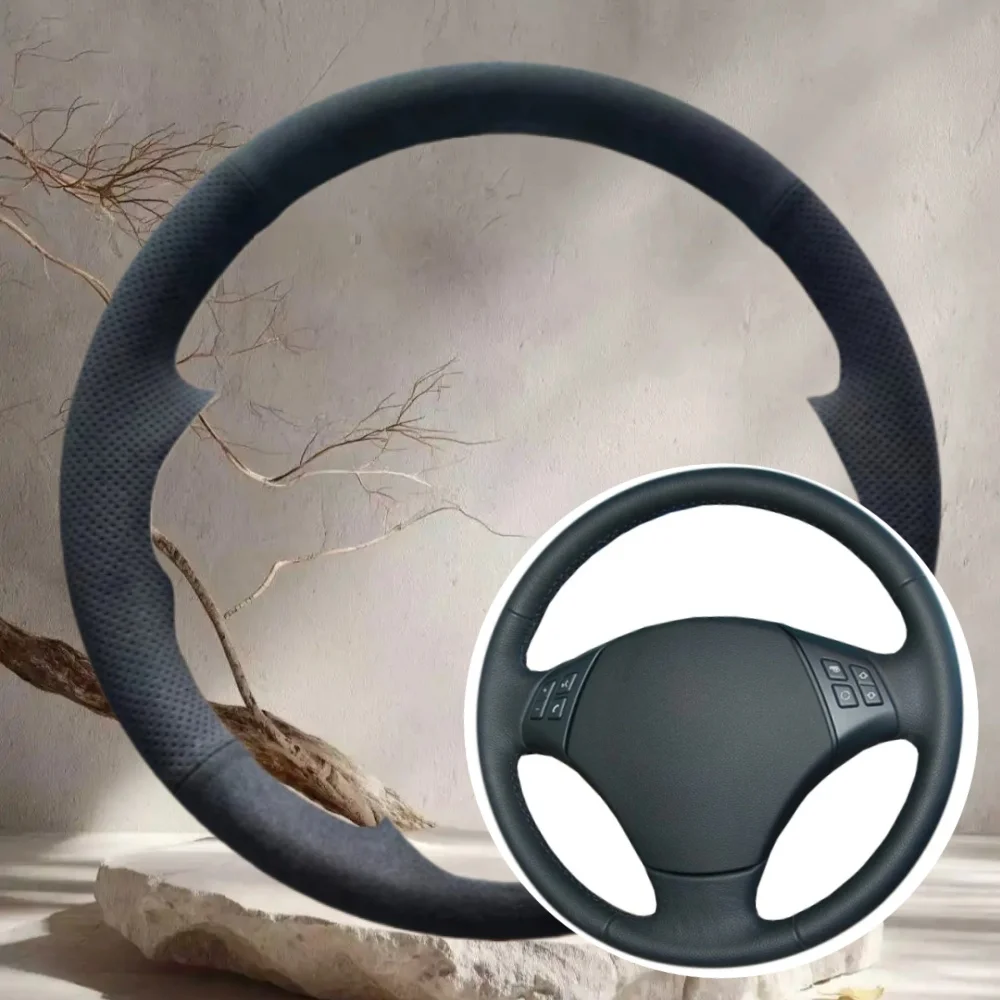 

Custom Suede Steering Wheel Cover For BMW E90 320 318i 320i 325i 330i 320d X1 328xi 2007 Steering Wheel Cover Cars Accessories
